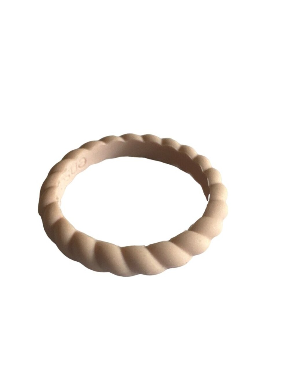 Enso Silicone Ring Size 5 Unisex Rope Ring Pink Comfortable Lightweight Modern